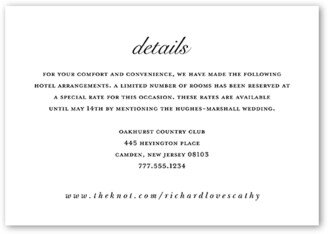 Enclosure Cards: Midnight Verdant Wedding Enclosure Card, Black, Matte, Signature Smooth Cardstock, Square