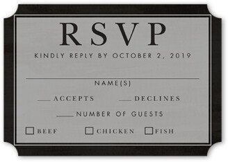 Rsvp Cards: Verdant Union Wedding Response Card, Black, Pearl Shimmer Cardstock, Ticket