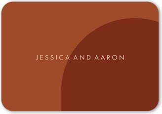 Enclosure Cards: Always Modern Wedding Enclosure Card, Orange, Signature Smooth Cardstock, Rounded