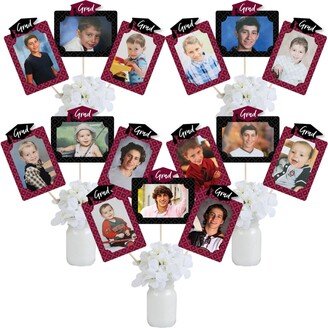 Big Dot Of Happiness Maroon Grad Best is Yet to Come Picture Centerpiece Photo Table Toppers 15 Pc