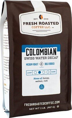 Fresh Roasted Coffee, Colombian SWP Decaf, Medium Roast Whole Bean - 2lb