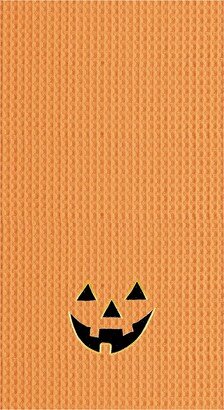 Jack-O-Lantern Halloween Waffle Weave Cotton Kitchen Towel