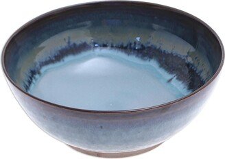 Handmade Blue Crush Ceramic Soup Bowl