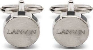 Logo-Engraved Circular Cufflinks