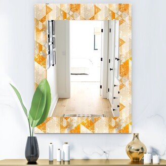 Designart 'Gold Retro Style' Glam Mirror - Vanity Printed Mirror