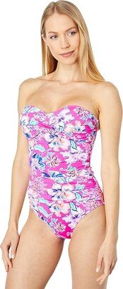 Flamenco One-Piece (Pink Isle Last Bud Not Least) Women's Swimsuits One Piece