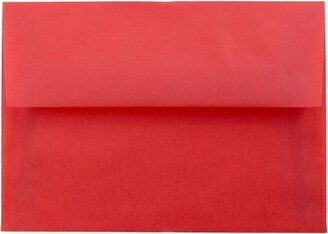 JAM Paper & Envelope JAM Paper A1 Translucent Vellum Invitation Envelopes 3.625x5.125 Primary Red 1591618