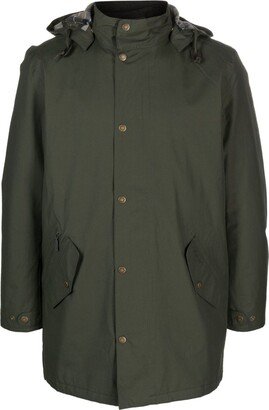 Single-Breasted Hooded Coat