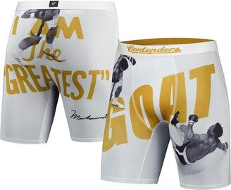 Men's Contenders Clothing White Muhammad Ali G.o.a.t. Boxer Briefs