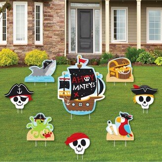 Big Dot Of Happiness Pirate Ship Adventures Outdoor Lawn Decorations Birthday Party Yard Signs 8 Ct