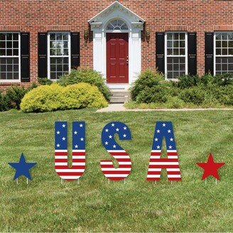 Big Dot Of Happiness Stars & Stripes - Outdoor Lawn Decor - Usa Patriotic Party Yard Signs - Usa