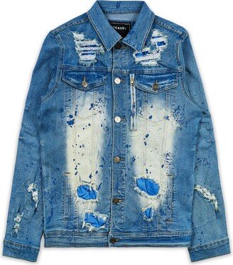 Paint Splatter Denim Jacket