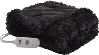 Shaggy Electric Faux-Fur Throw, 50