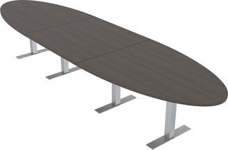 Skutchi Designs, Inc. 14Ft Modular Oval Conference Table With Metal T Bases Electrical Units