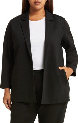 Open Front Longline Ponte Knit Blazer