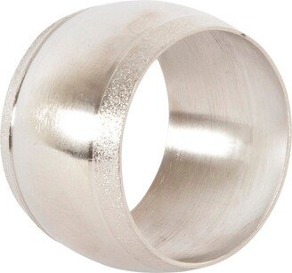 Saro Lifestyle Round Shape Napkins Rings - Silver (Set of 4)