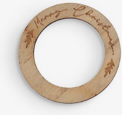 Selfridges Edit Brown Nordic Noel Additions Round Wooden Napkin Ring set of six