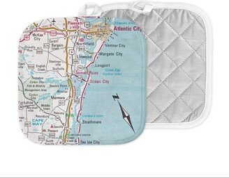 Ocean City New Jersey Map Hot Pad - Pot Holder Gift Kitchen Airbnb