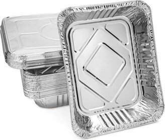 Juvale 20 Pack Aluminum Foil Pans with Lids 9x13, Disposable Half Size Deep Steam Table Pans Bakeware for Food, Baking, Roasting