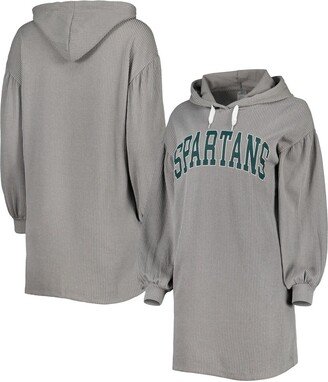 Women's Gameday Couture Gray Michigan State Spartans Game Winner Vintage-like Wash Tri-Blend Dress