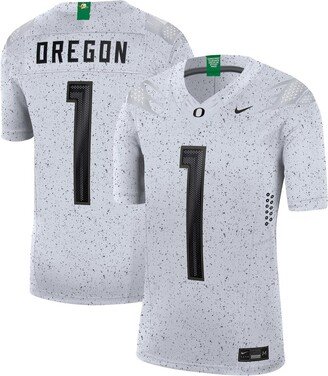 Men's #1 White Oregon Ducks Alternate Limited Jersey