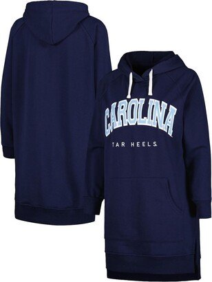 Women's Gameday Couture Navy North Carolina Tar Heels Take a Knee Raglan Hooded Sweatshirt Dress