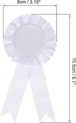 Unique Bargains 6Pcs Blank Award Ribbon, Rosette Ribbon Prize Recognition Ribbon