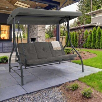 CorLiving Convertible Patio Swing with Canopy