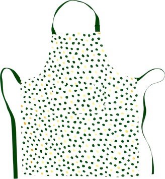 Bohemian Linens Dot Green/Gold Apron