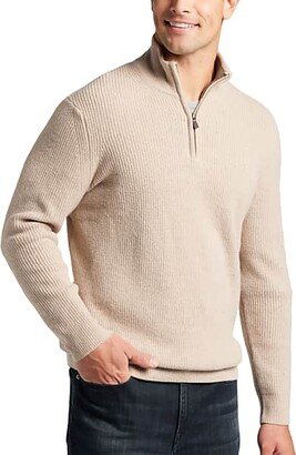 Men's Modern Fit 1/4-Zip Sweater Oatmeal