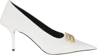 BB Logo Plaque Pointed Toe Pumps