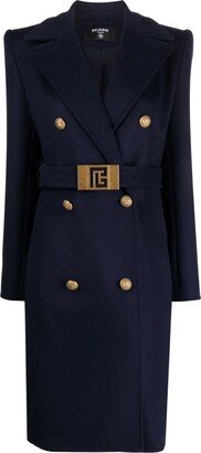 Belted Double-Breasted Wool Coat-AB