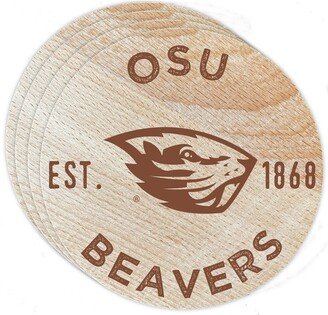 R & Imports Oregon State Beavers Wood Coaster Engraved 4-Pack