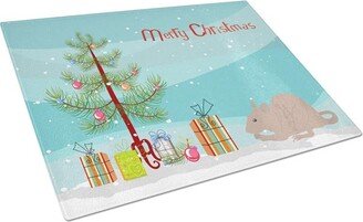 CK4472LCB Fuzz Rat Merry Christmas Glass Cutting Board