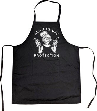 Funny Baking Apron, Always Use Protection Woman, Aprons, Offensive Mothers Day Gift, Gift For Mom, Bakers