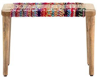 Betsy Colorful Chindi Woven Bench