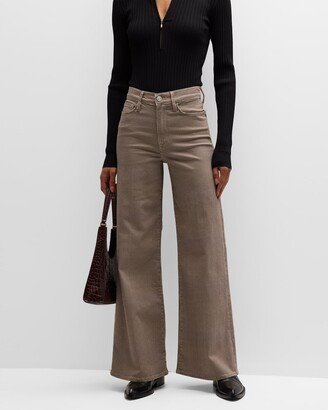 Le Slim Palazzo Houndstooth Crop Pants