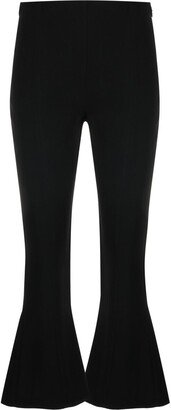 Cropped Flared Trousers-AB