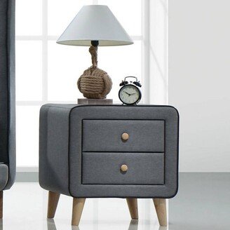 20 Valda Nightstand Light Gray Fabric