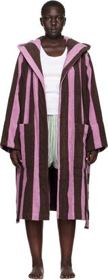 Purple & Brown Hooded Robe