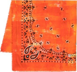 Bandana Print Squared Scarf 140x140