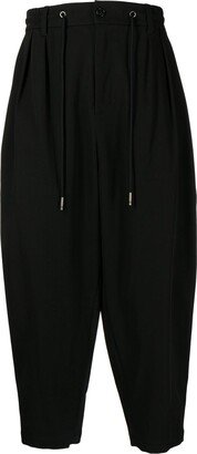 Tapered Drawstring Balloon Trousers