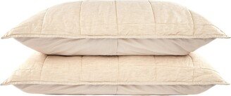 Bokser Home French Linen Quilted Sham Set - King