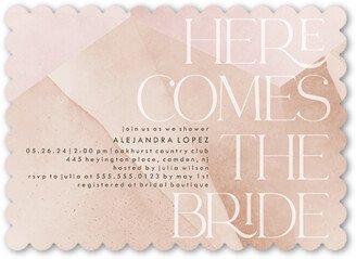 Bridal Shower Invitations: Soft Patterns Bridal Shower Invitation, Pink, 5X7, Matte, Signature Smooth Cardstock, Scallop