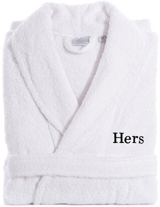 Embroidered Hers Terry Bathrobe-AC