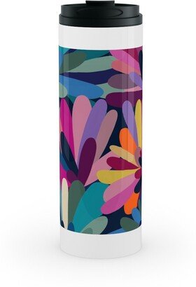 Travel Mugs: It's A Petal Celebration - Multi Stainless Mug, White, 16Oz, Multicolor