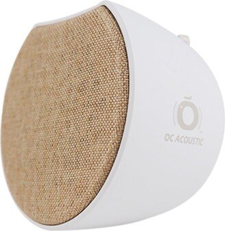 Oc Acoustic Newport Plug-in Outlet Speaker with Bluetooth 5.1 and Built-in Usb Type-a Charging Port - Gold/white