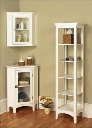 Madison Linen Tower with Five Open Shelves White - Teamson Home