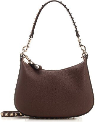 Garavani Rockstud Zip-Up Small Shoulder Bag-AA