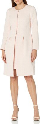 Women's Petite Jacquard Long Jacket & Sheath Dress-AE